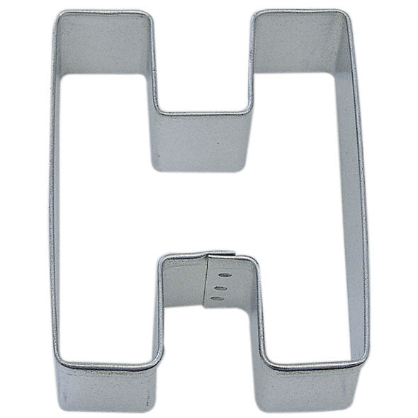 Letter H Tin Cookie Cutter 3 in Alh