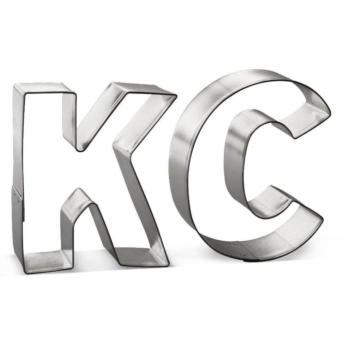 Letters KC Cookie Cutter 2 Pc Set HS0451