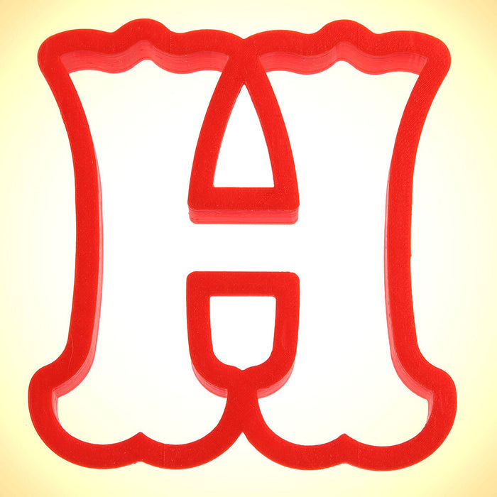 Curly Letter H Cookie Cutter 4 in PC0137