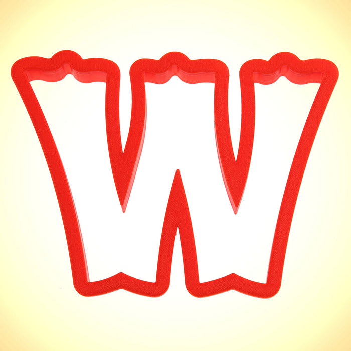 Curly Letter W Cookie Cutter 4 in PC0152