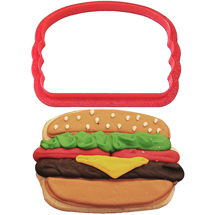Hamburger cookie cutter, BBQ cookie tool, Father’s Day cookie cutter