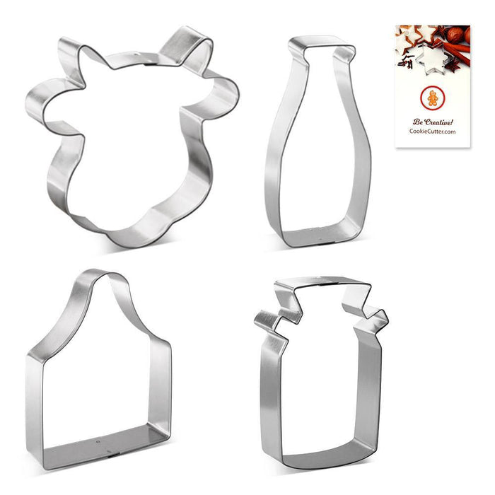 Dairy Farm Cow Cookie Cutter 4 Pc Set HS0458