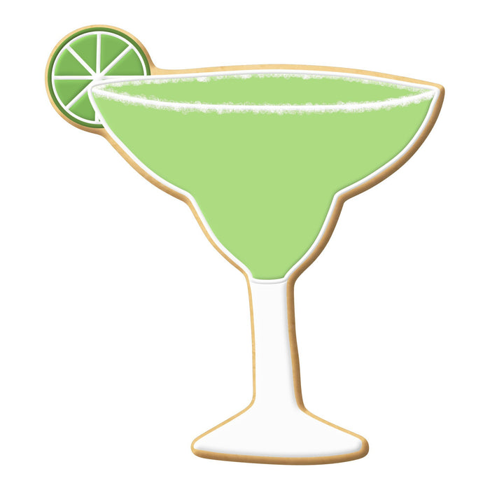 Margarita Glass with Lime  Cookie Cutter 4 in B1135