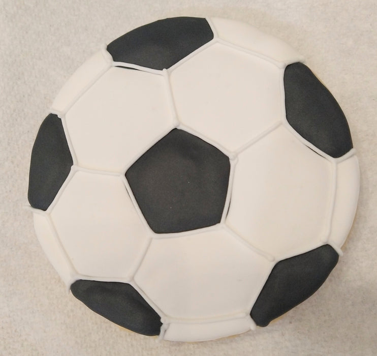 3D Soccer Ball Injection Molded Plastic Cookie Cutter 3.75 in PL108