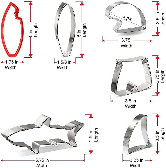 Surfs Up Cookie Cutter 6 Pc Set HS0402
