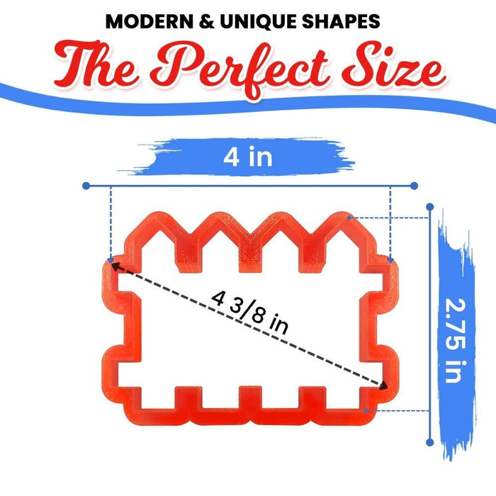 Fence Castle Cookie Cutter 4 in x 2.75 in PC0467