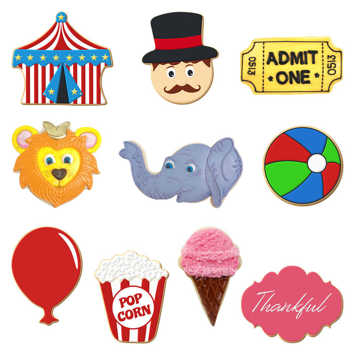Circus Birthday Cookie Cutter 10 Pc Set HS0448