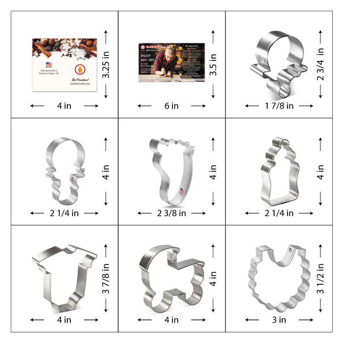 Baby Shower Cookie Cutter 10 Pc Set HS0444