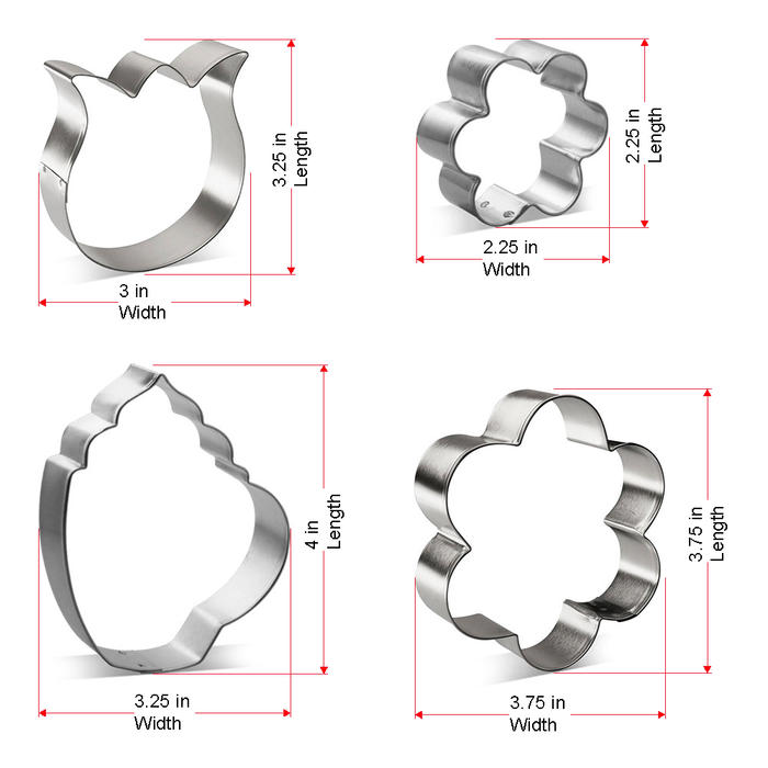 Mother's Day Cookie Cutter 4 Pc Set HS0452
