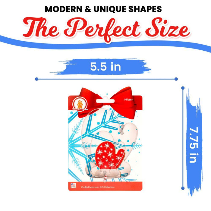 Mitten Nested Cookie Cutter Set 3 Pc GC0102 with a Hang Tag Cookie Recipe Card