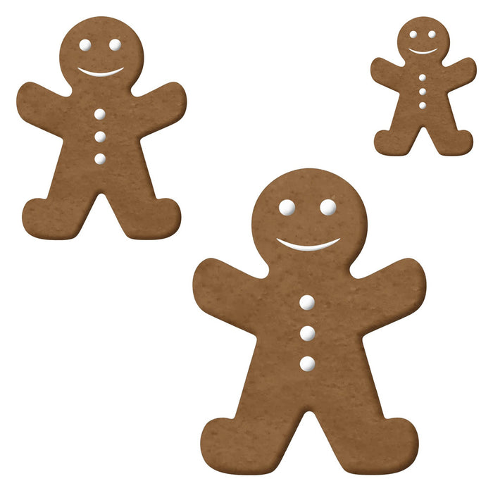 Gingerbread Man Nested Cookie Cutter Set 3 Piece GC0100 with Vintage Style Sturdy Brace