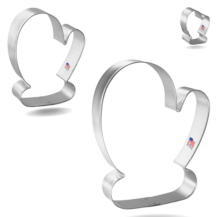 Mitten Nested Cookie Cutter Set 3 Pc GC0102 with a Hang Tag Cookie Recipe Card