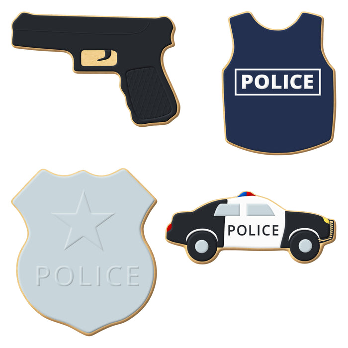 Police Cookie Cutter 4 Pc Set HS0441