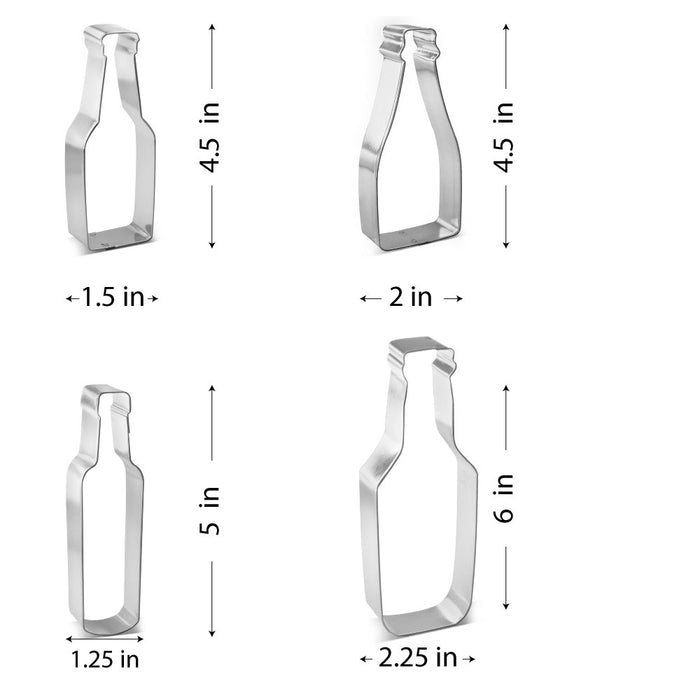 Bottle Cookie Cutter 4 Pc Set HS0464