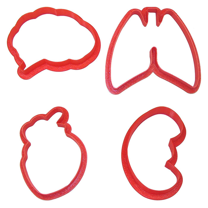 Anatomical Body Parts Cookie Cutter 4 Pc Set, HS0403