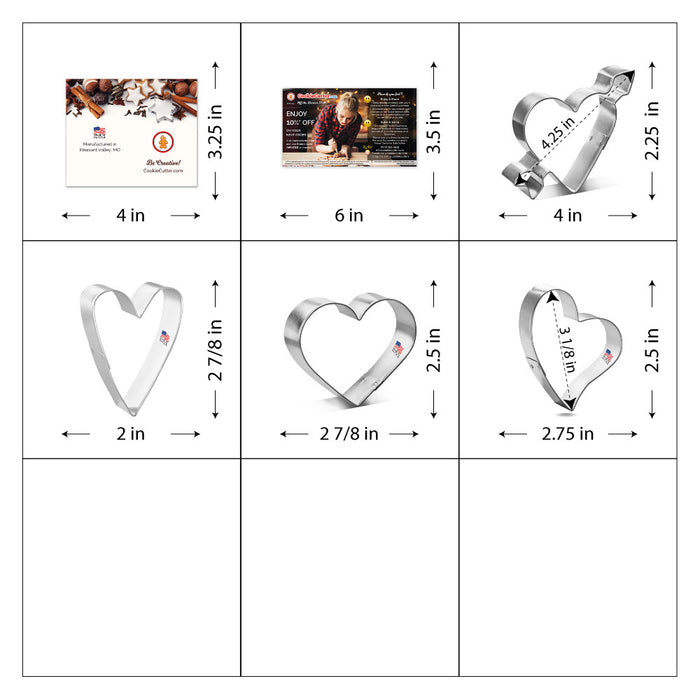 Heart Cookie Cutter 4 Pc Set HS0525