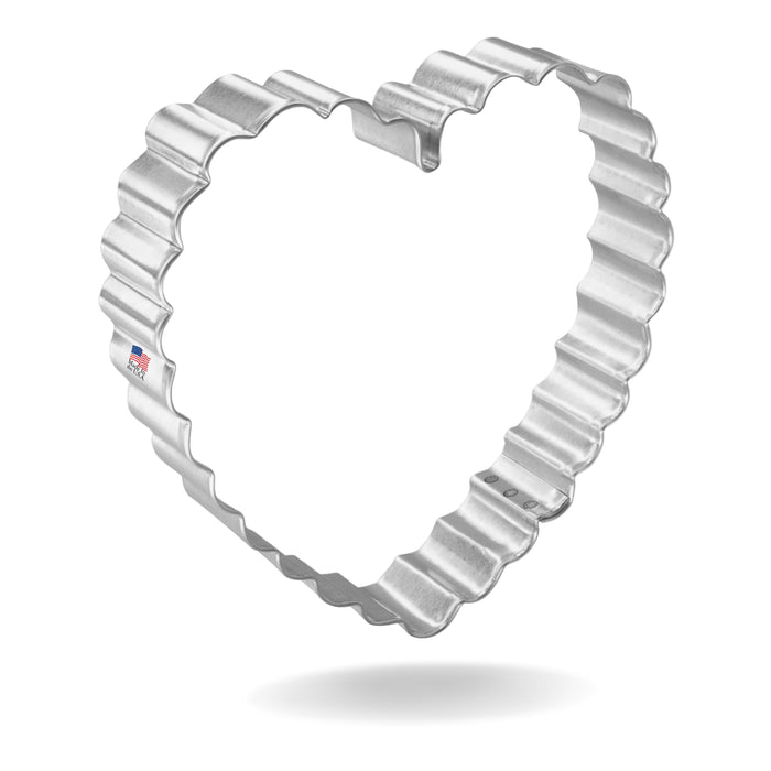 Heart Scalloped Cookie Cutter 4 In. B1403
