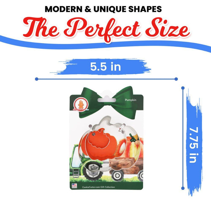 Pumpkin Nested Cookie Cutter Set 3 Pc GC0111 with a Hang Tag Cookie Recipe Card