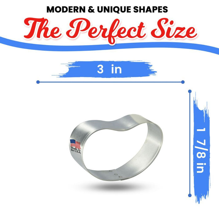 Jelly Bean Cookie Cutter, 3 inch, B1307