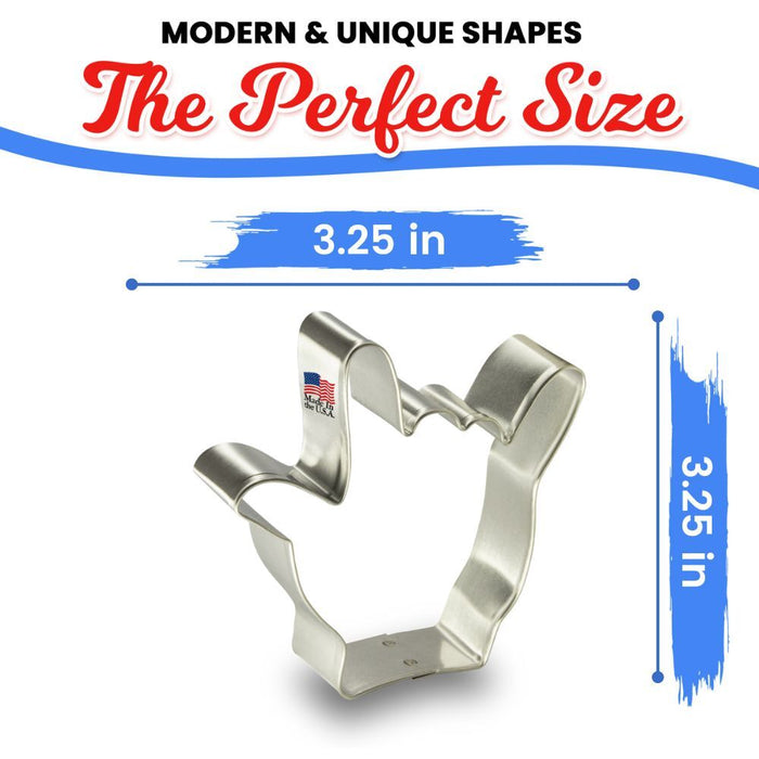 Hand Love Sign Cookie Cutter 3.25 in B1493