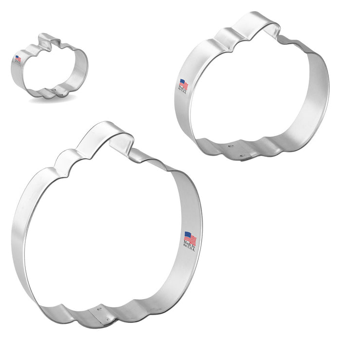 Pumpkin Nested Cookie Cutter Set 3 Pc GC0111 with a Hang Tag Cookie Recipe Card