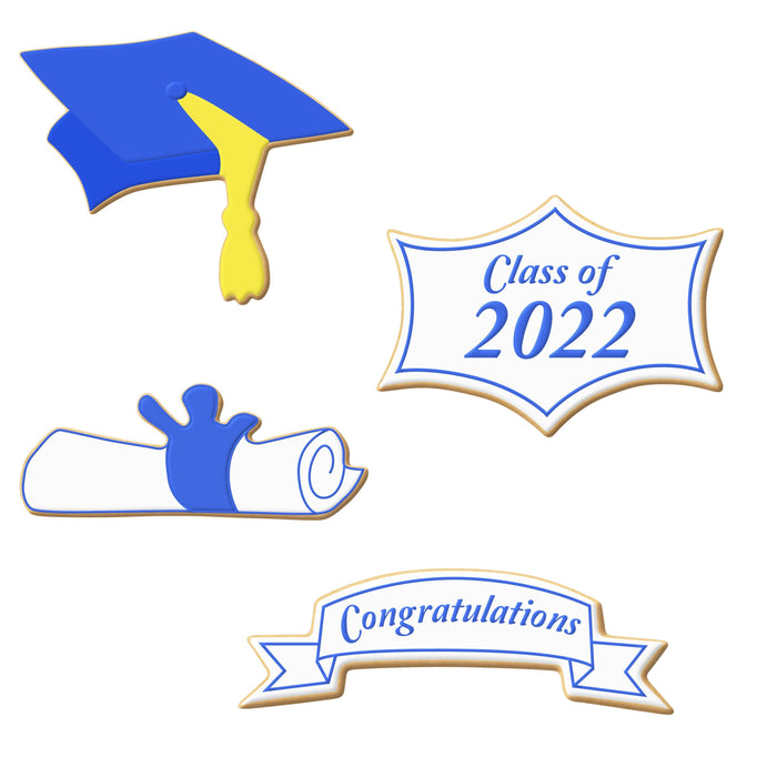 Graduation Cookie Cutter 4 Pc Set HS0436