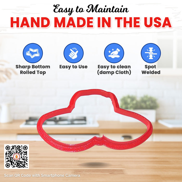 Wide Brimmed Kentucky Derby Hat Cookie Cutter 4.25 in PC0376