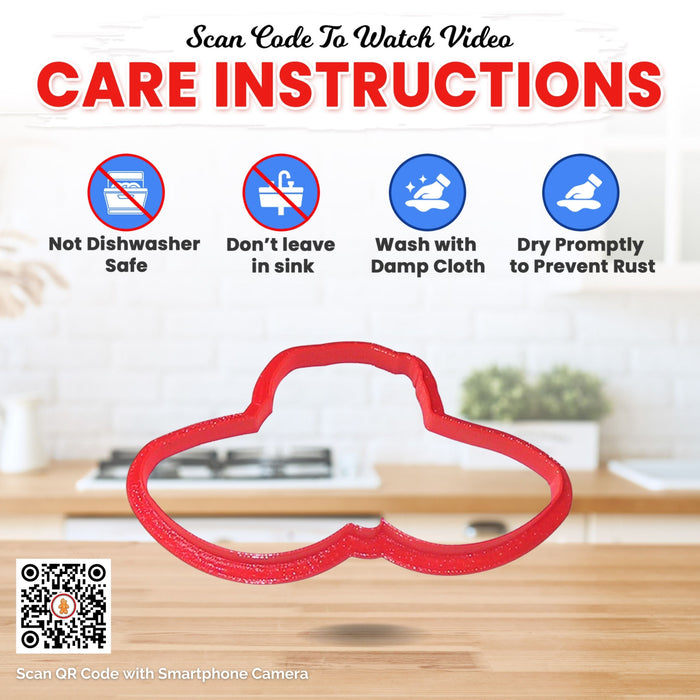 Wide Brimmed Kentucky Derby Hat Cookie Cutter 4.25 in PC0376