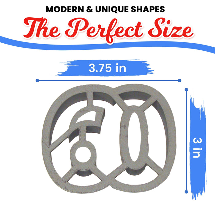 Number 60 Cookie Cutter 3.75 in PC0418