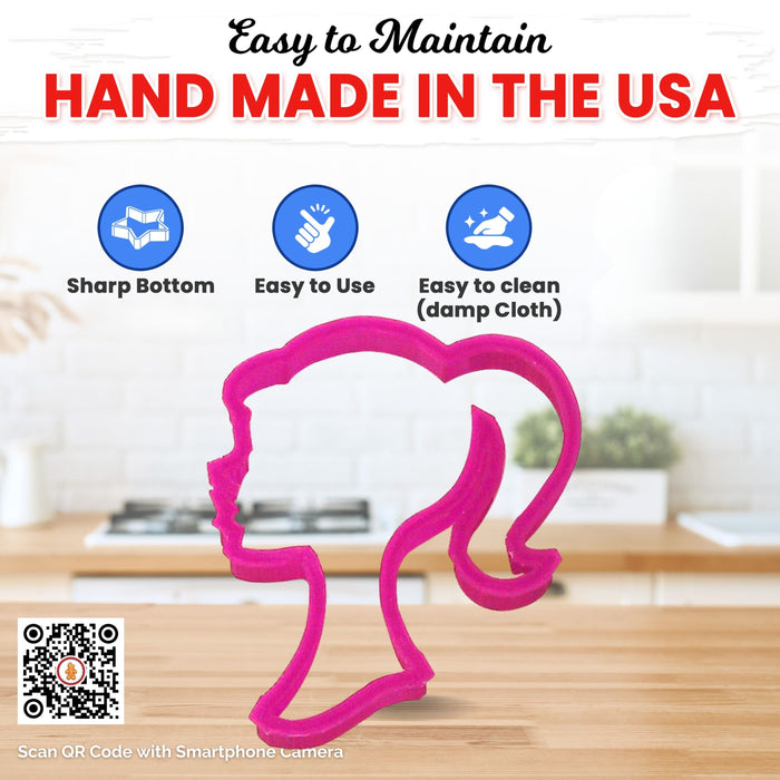 Doll Head Cookie Cutter 4 in PC0122