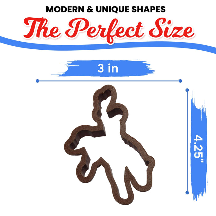 Bucking Bronco Cookie Cutter 4.25 in PC0415