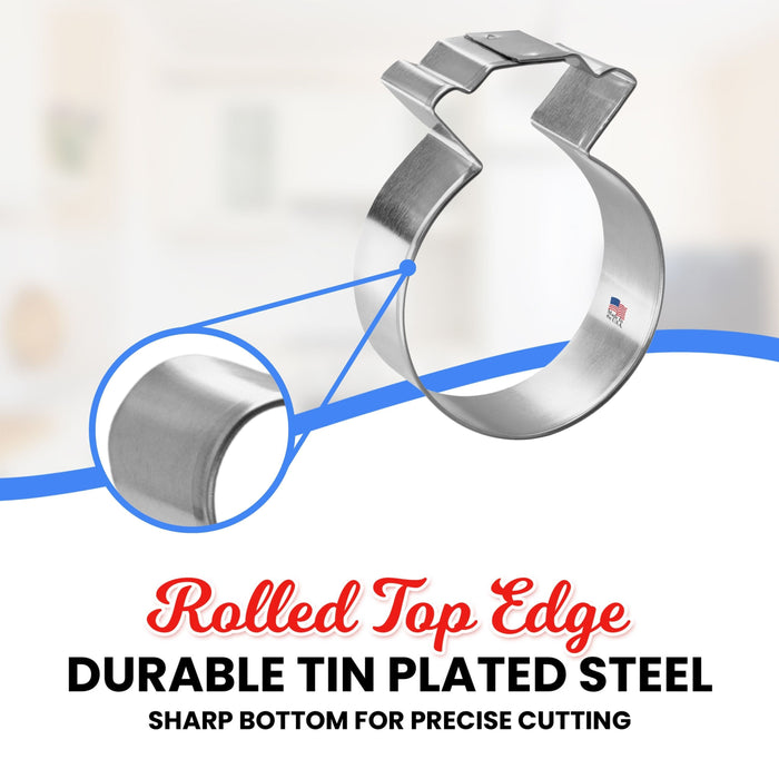 Diamond Ring Cookie Cutter 3 in B1713