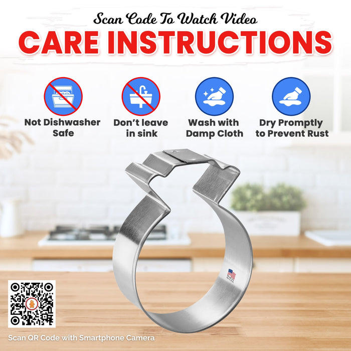 Diamond Ring Cookie Cutter 3 in B1713