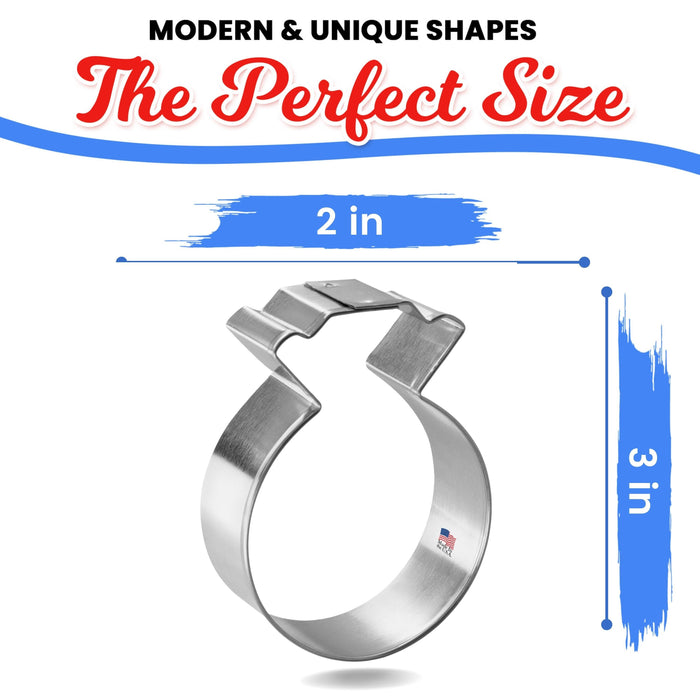 Diamond Ring Cookie Cutter 3 in B1713