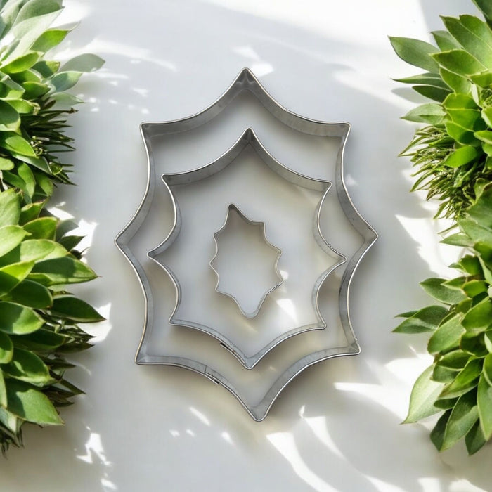 Holly Leaf Nested Cookie Cutter Set 3 Piece HS0564