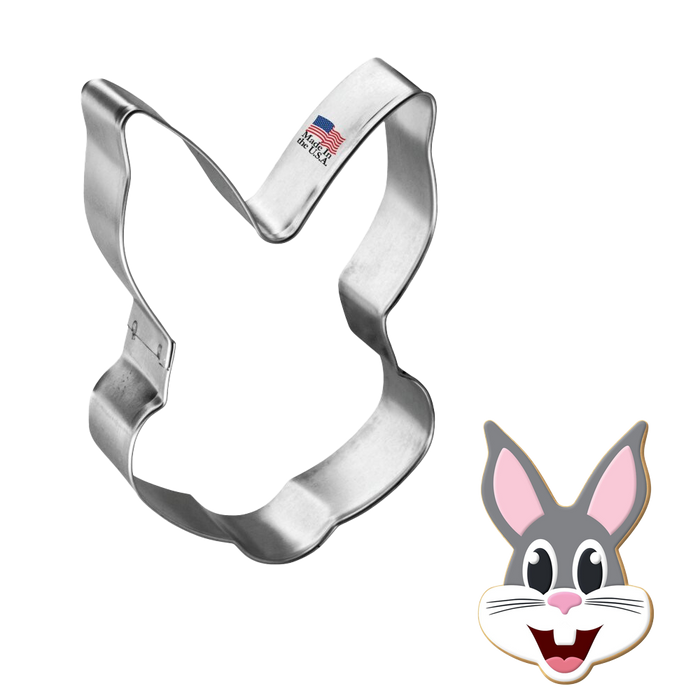 Bunny Rabbit Face Cookie Cutter 3.75 in B1140