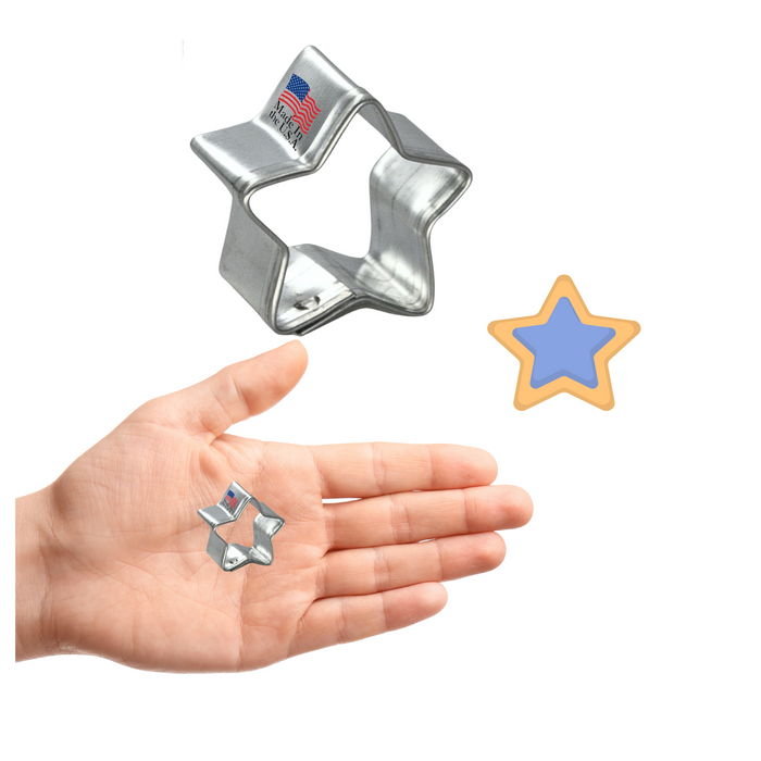 mini star cookie cutter, 1 inch patriotic cookie tool, small holiday baking cutter, fondant star shape