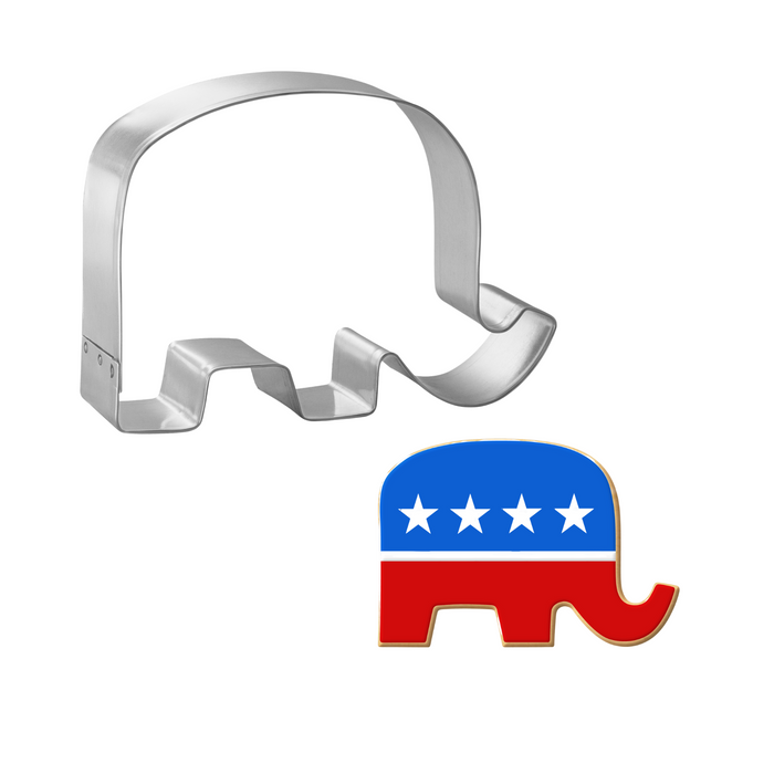 Republican elephant cookie cutter