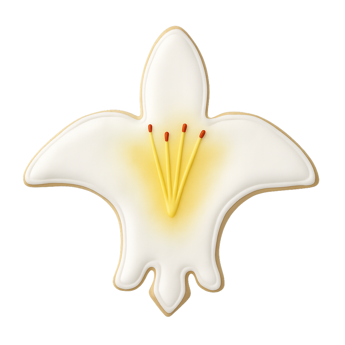 French Lily Flower Cookie Cutter 3.75 in B1332