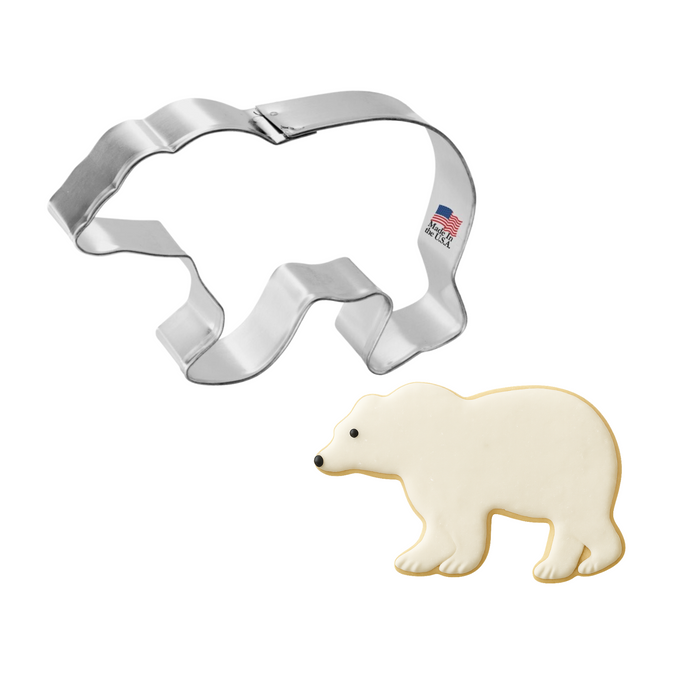 polar bear cookie cutter, arctic animal baking tool