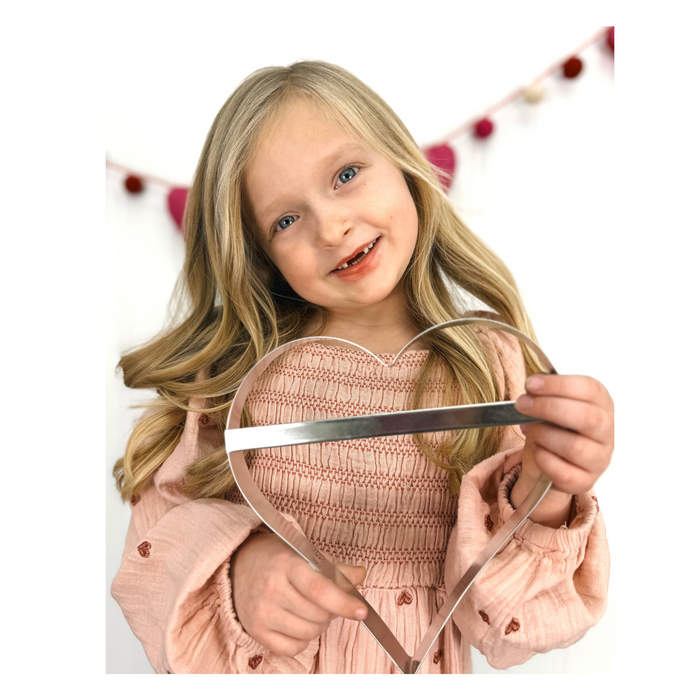 Extra Large Heart with Brace Cookie Cutter 8 in B1164