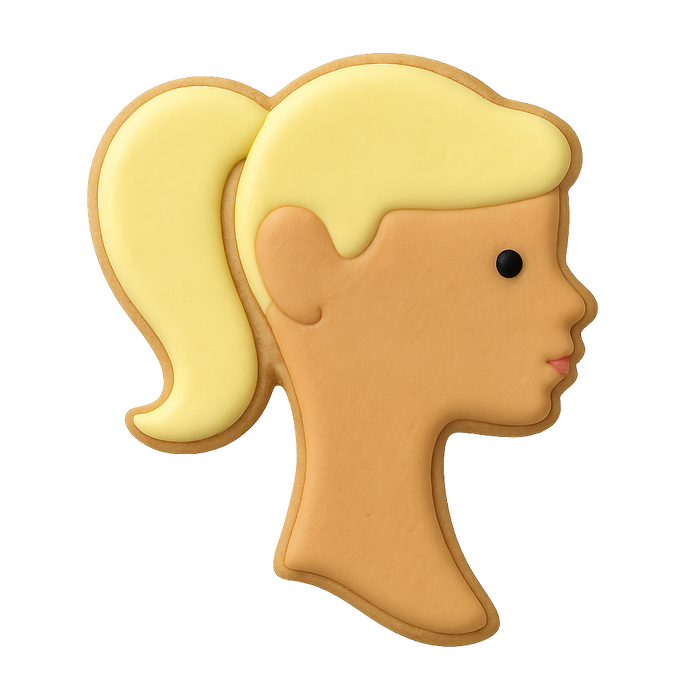 Doll Head Cookie Cutter 4.25 in B1183