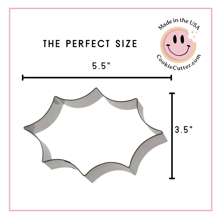 Holly Leaf Cookie Cutter 5.5 in B0530