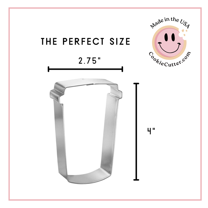 Soda Fountain Coffee Cup Cookie Cutter 4 in B1134