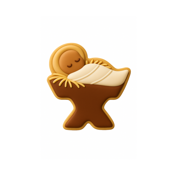 Baby in Manger Cookie Cutter 2 in B1230