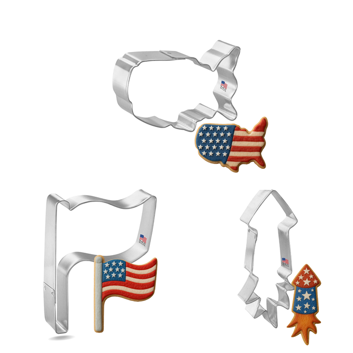 patriotic cookie set, 4th of July baking accessories