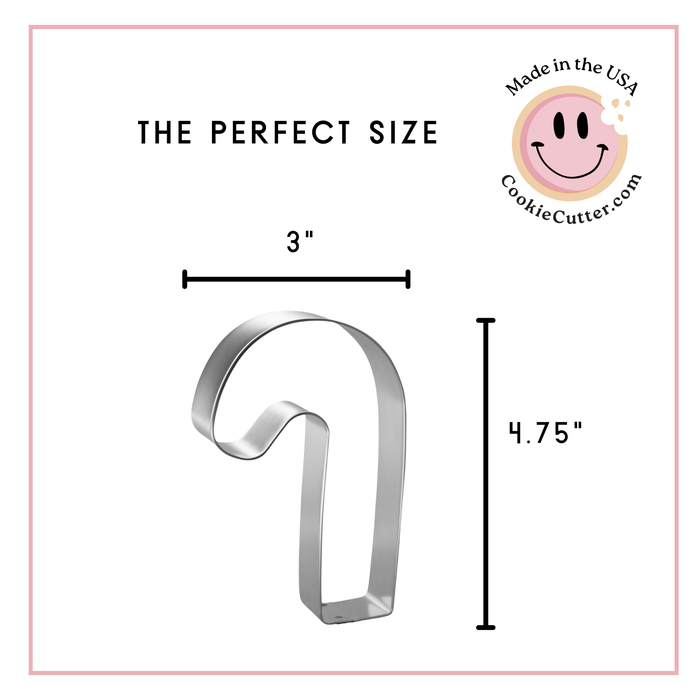 Candy Cane Cookie Cutter 4.75 in B1268
