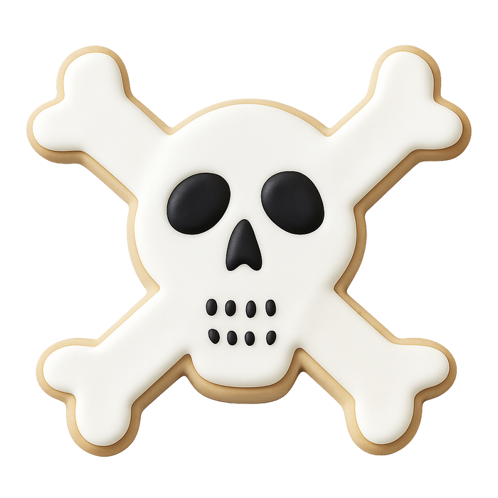 Skull & Crossbones Cookie Cutter 4 in B1278