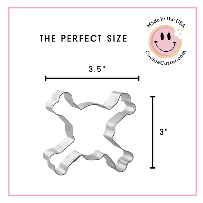 Skull & Crossbones Cookie Cutter 4 in B1278