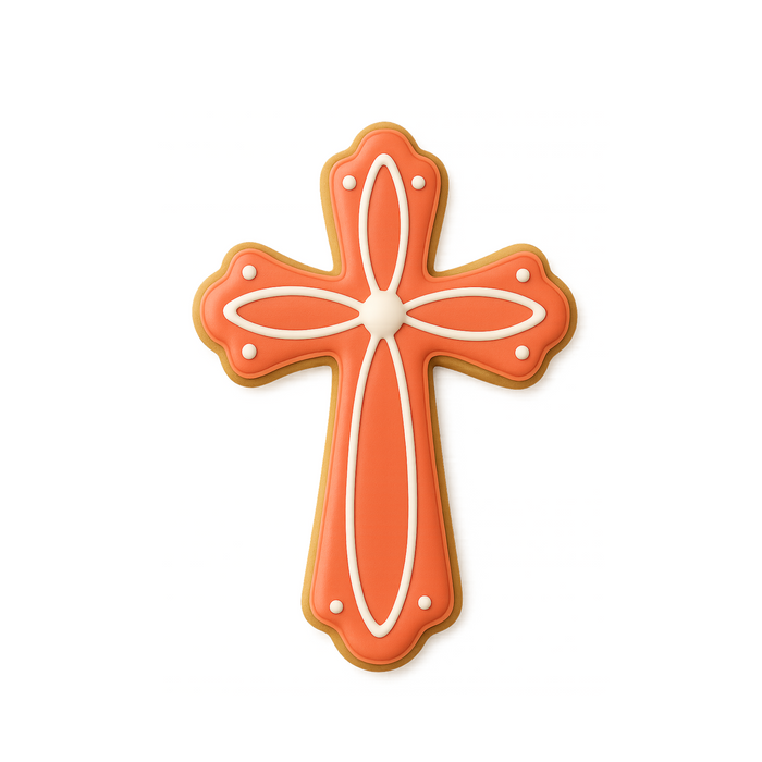 Fancy Cross Cookie Cutter 5 in B1296